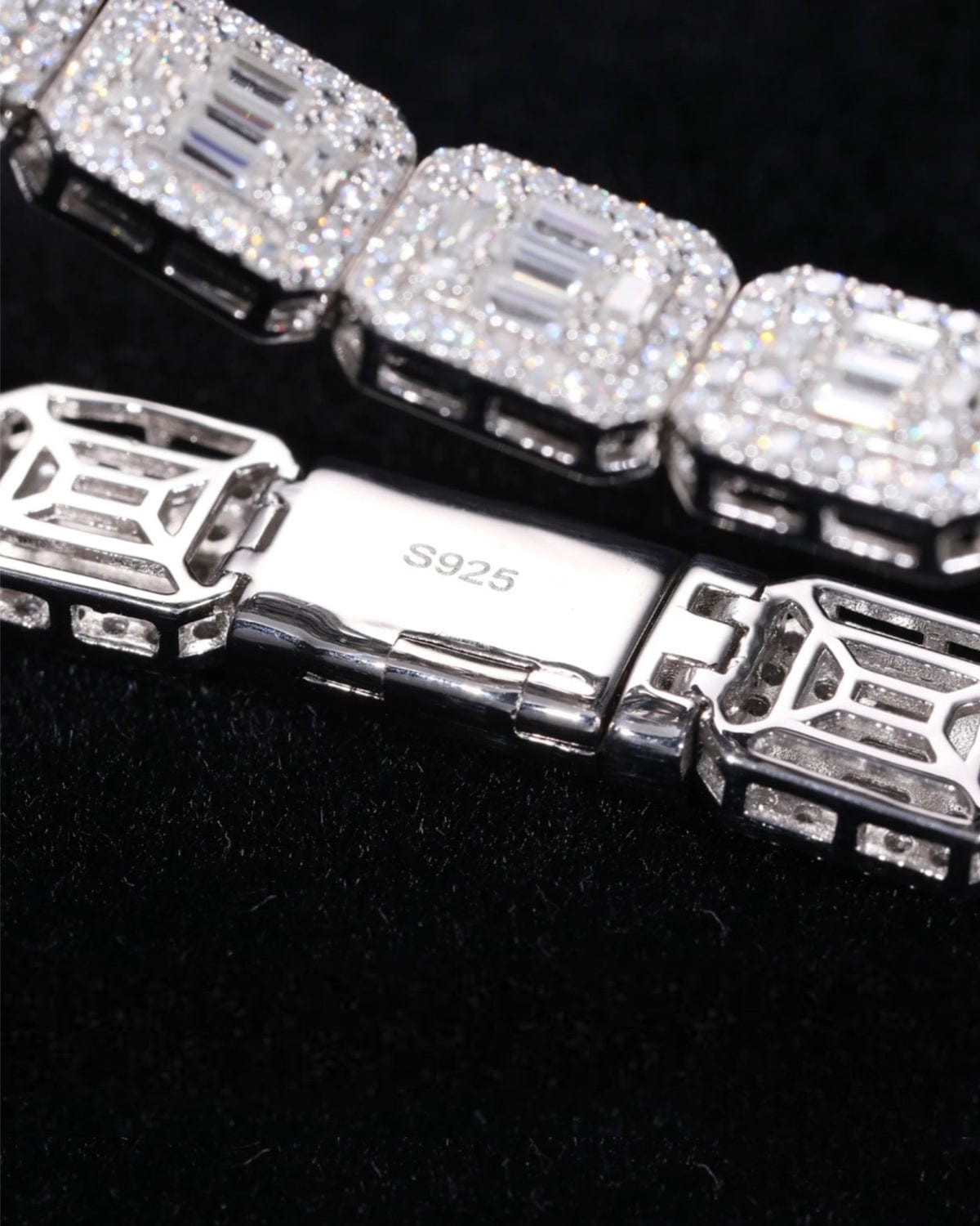 Bracelet Moissanite Baguette Bracelet - White gold