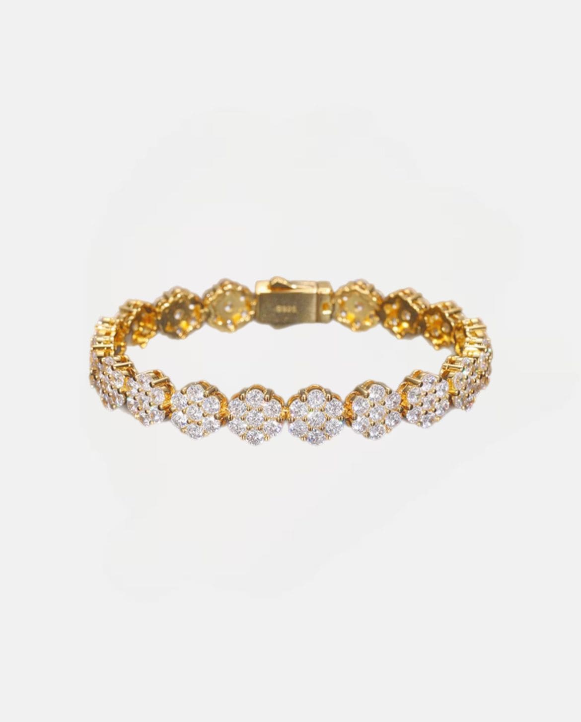 Bracelet Moissanite Cluster Bracelet - Gold