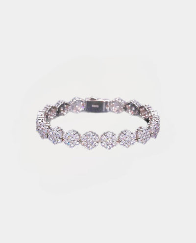 Bracelet Moissanite Cluster Bracelet - White Gold