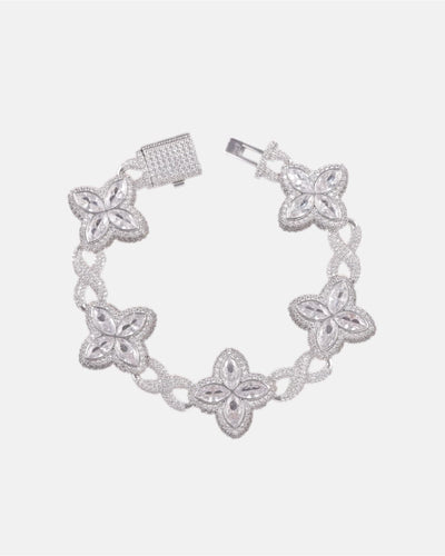 Bracelet Moissanite Custom Clover Bracelet - White Gold