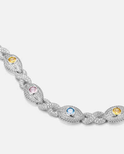 Bracelet VVS Moissanite Multi Gemstone Eternity Chain