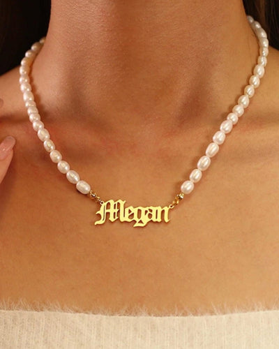 Pendant The Pearl Custom Nameplate Necklace