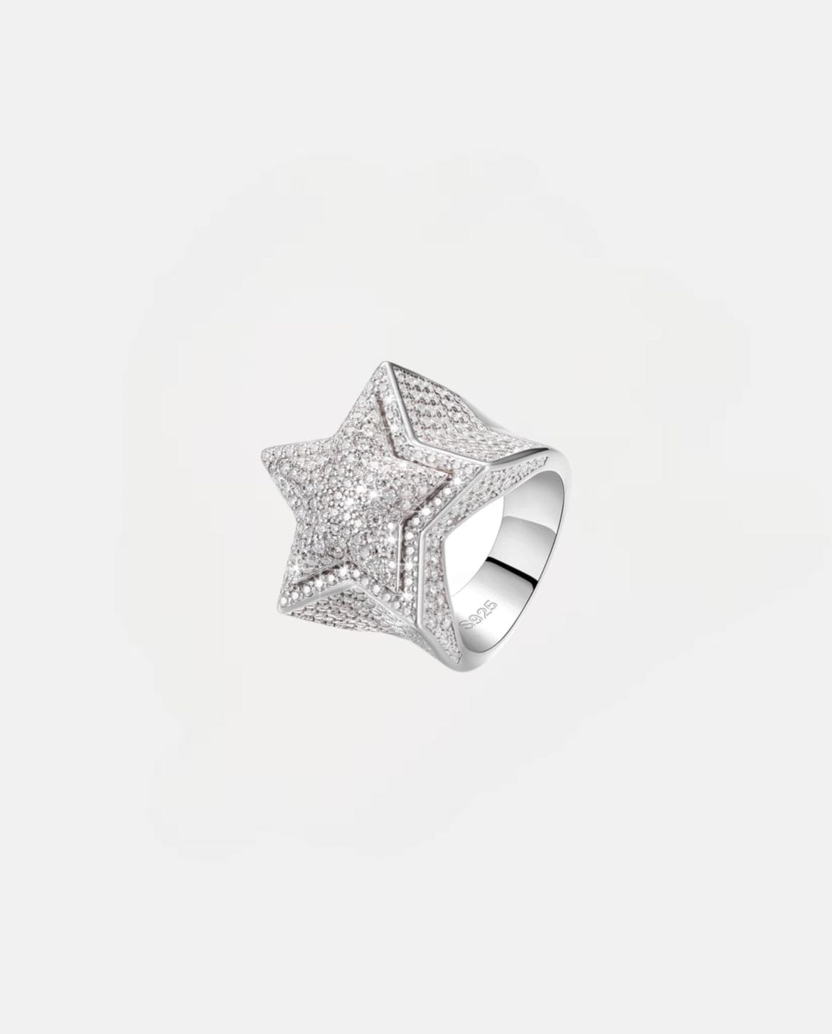 Ring Moissanite Star Ring - White Gold