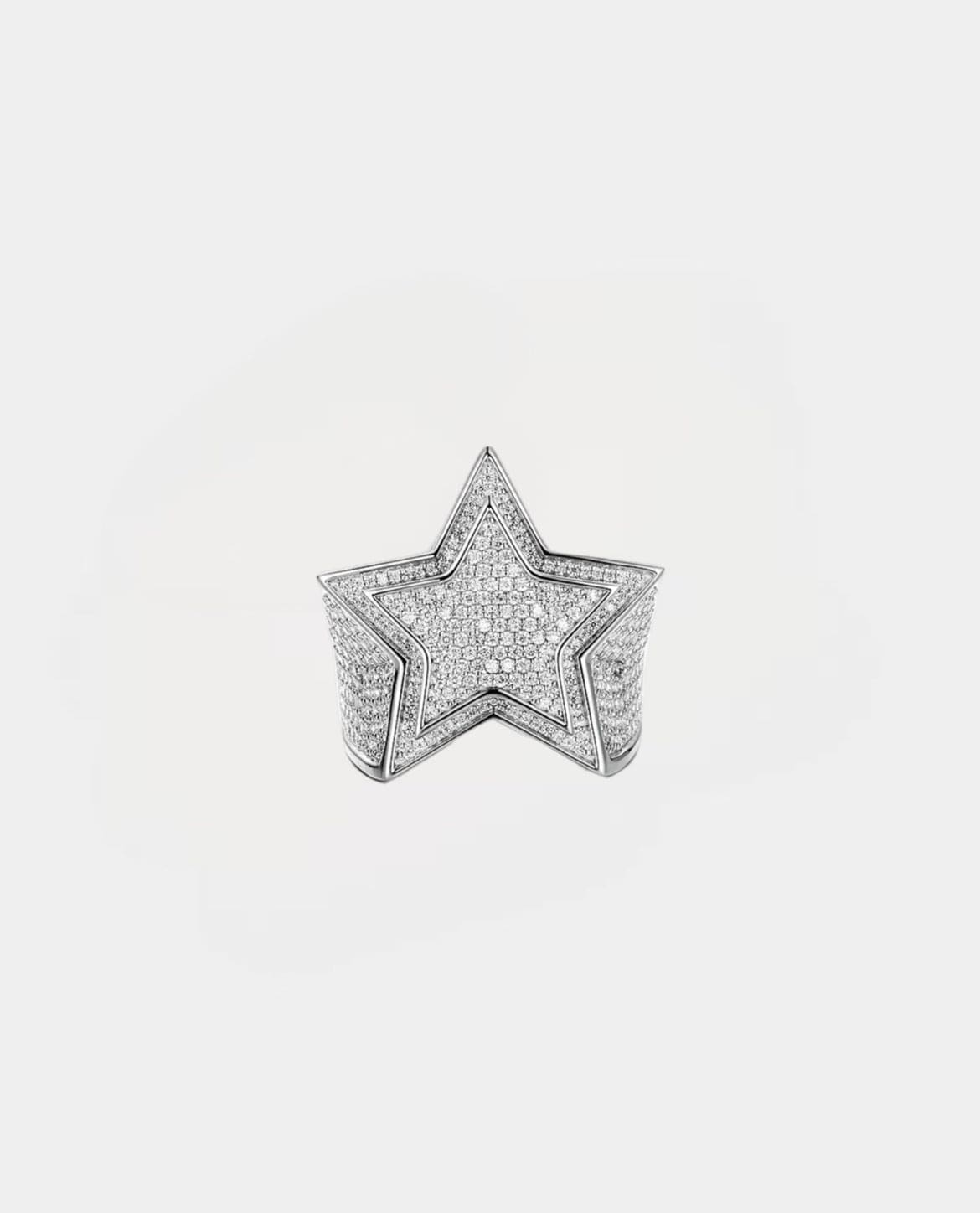 Ring Moissanite Star Ring - White Gold