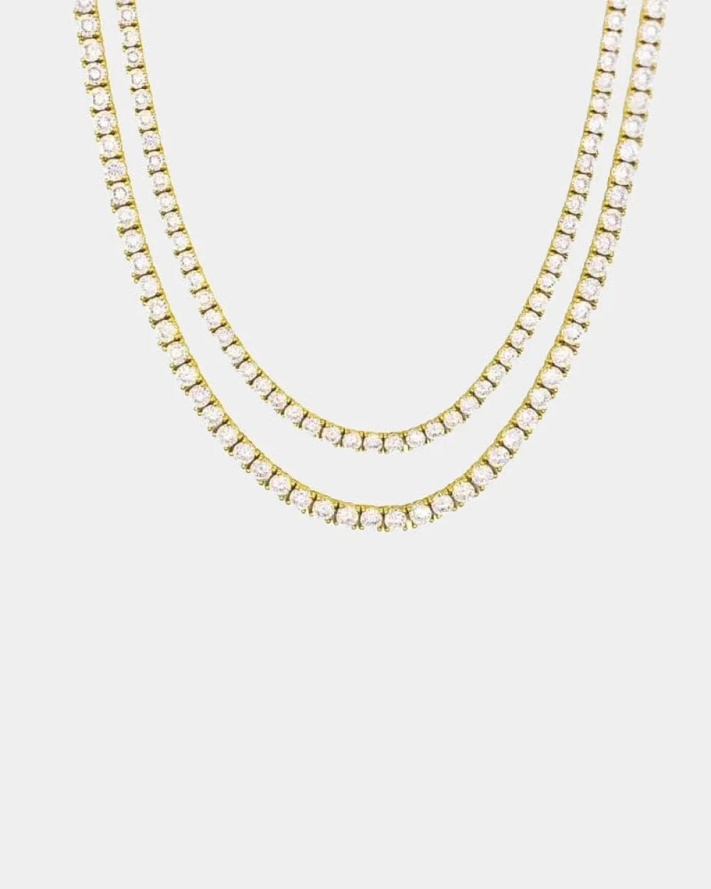 Set 4MM Tennis Chain Set - Gold